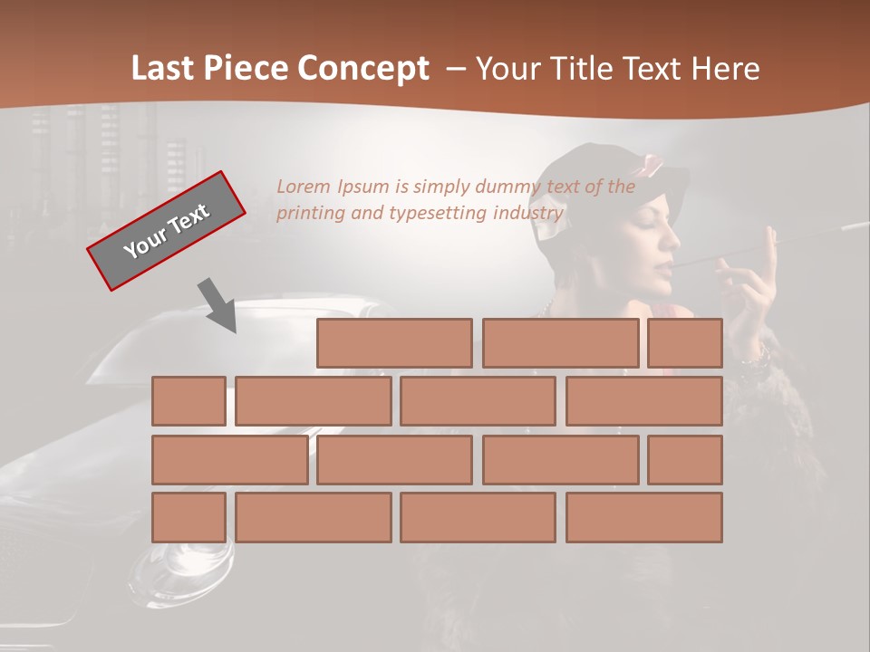Night Fashion Chimney PowerPoint Template