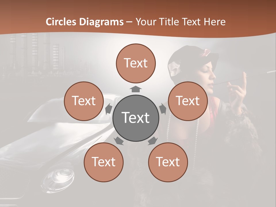 Night Fashion Chimney PowerPoint Template