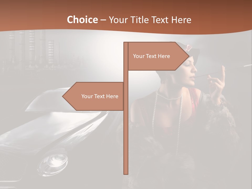 Night Fashion Chimney PowerPoint Template