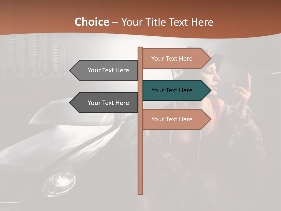 Night Fashion Chimney PowerPoint Template