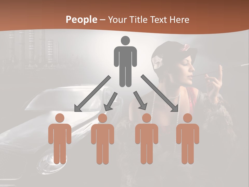 Night Fashion Chimney PowerPoint Template