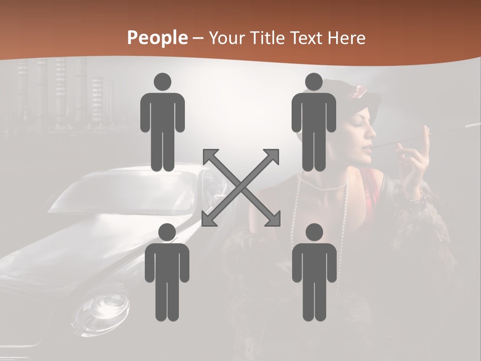 Night Fashion Chimney PowerPoint Template