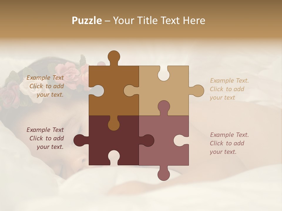 Toddler Flowers Laying PowerPoint Template