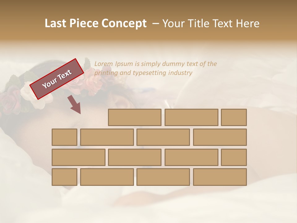 Toddler Flowers Laying PowerPoint Template