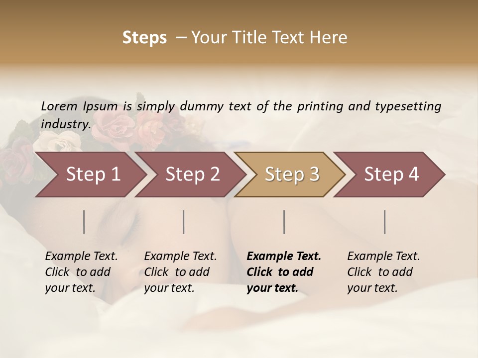 Toddler Flowers Laying PowerPoint Template