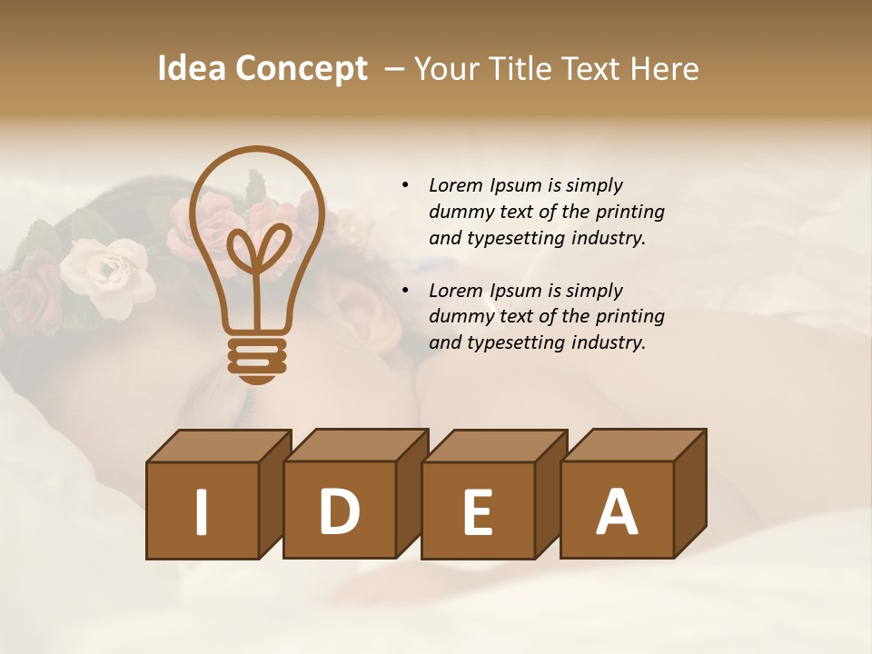 Toddler Flowers Laying PowerPoint Template