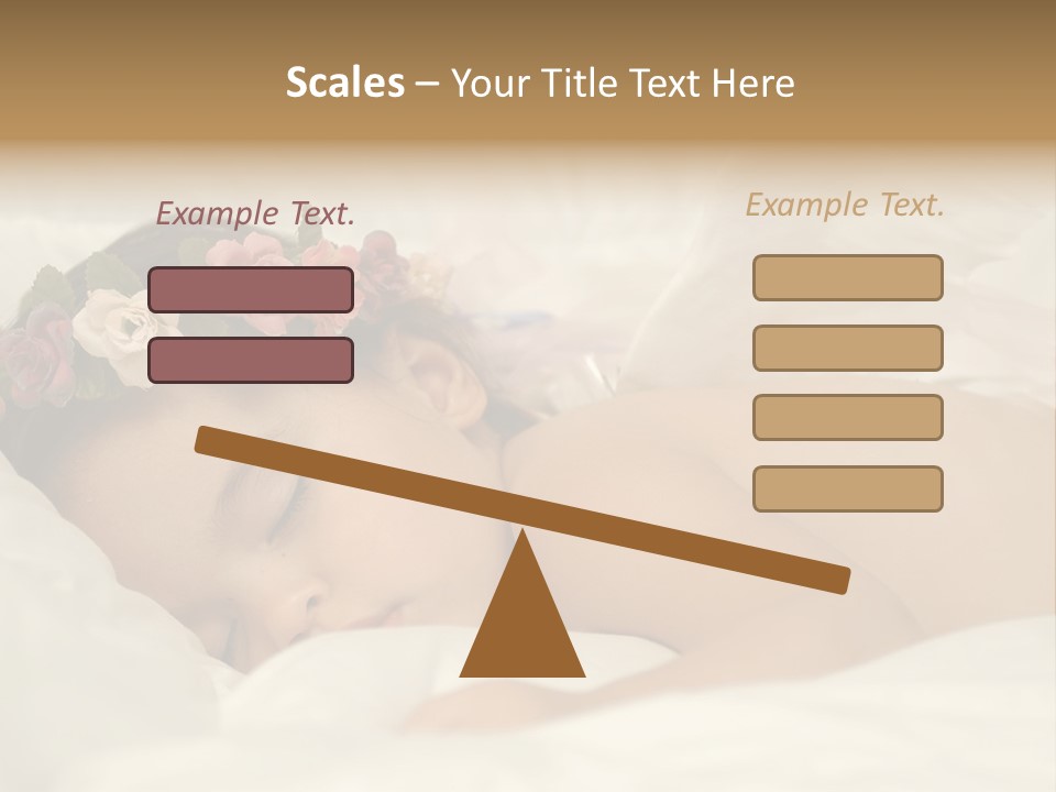 Toddler Flowers Laying PowerPoint Template