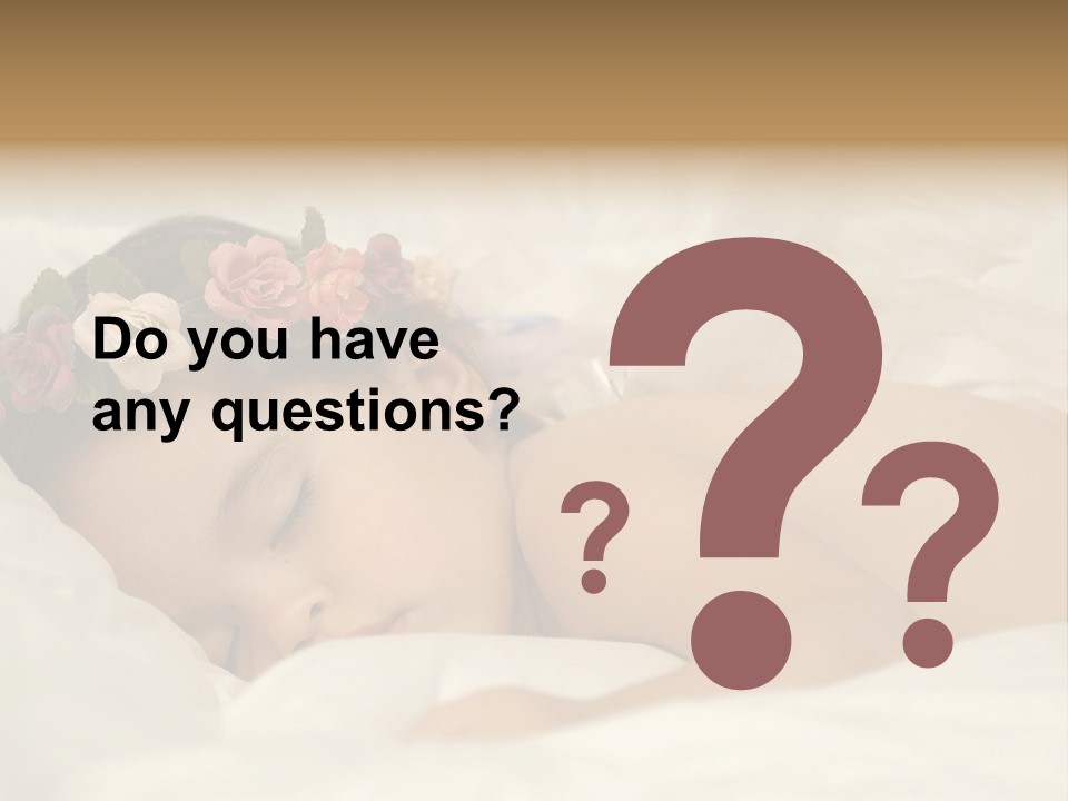 Toddler Flowers Laying PowerPoint Template