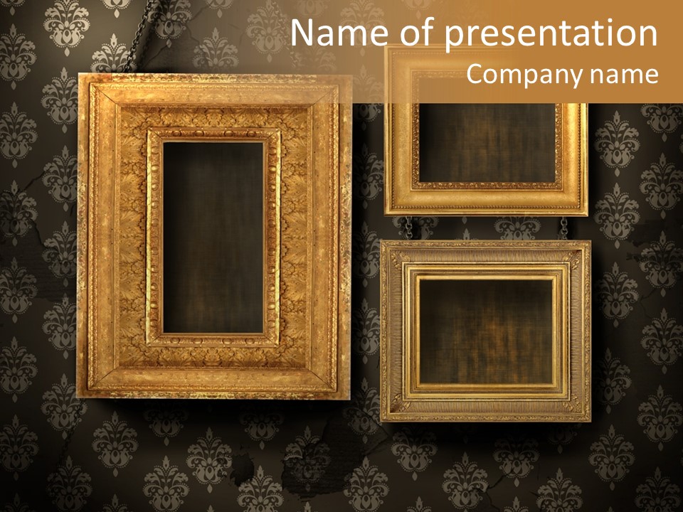 Room Rusty Backdrop PowerPoint Template