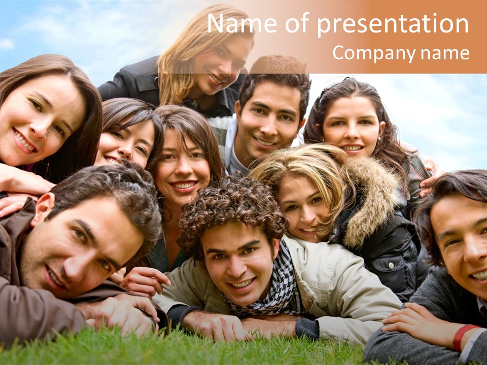 Grass Adults American PowerPoint Template