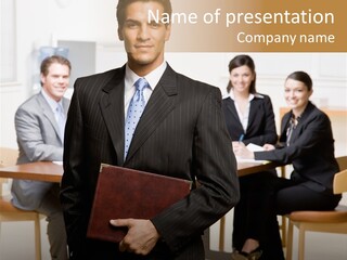 Executive Man Selfassured PowerPoint Template