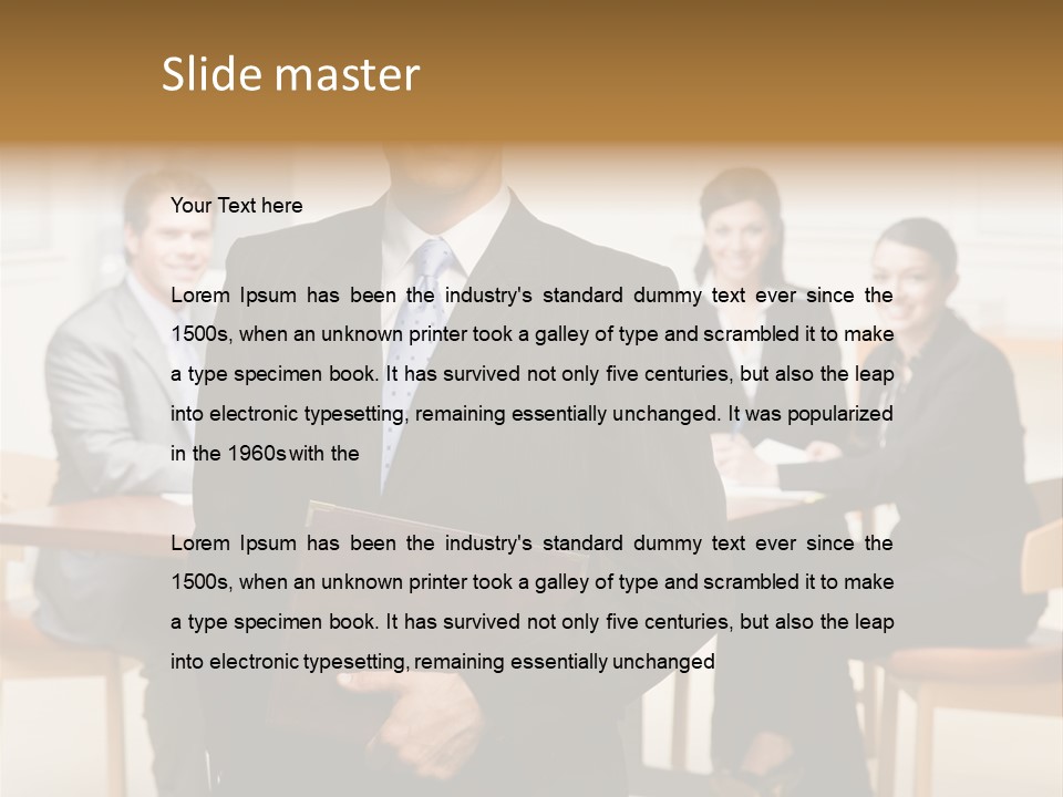 Executive Man Selfassured PowerPoint Template