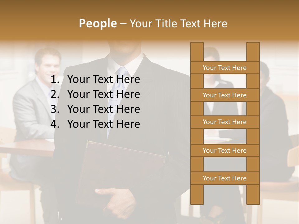 Executive Man Selfassured PowerPoint Template