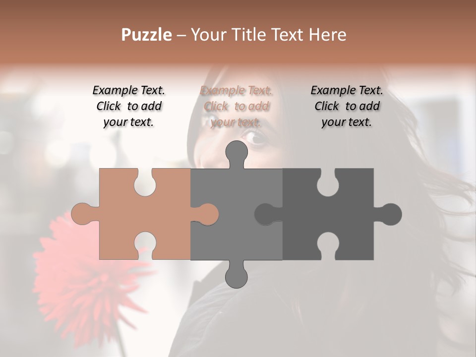 Female Street Dark PowerPoint Template