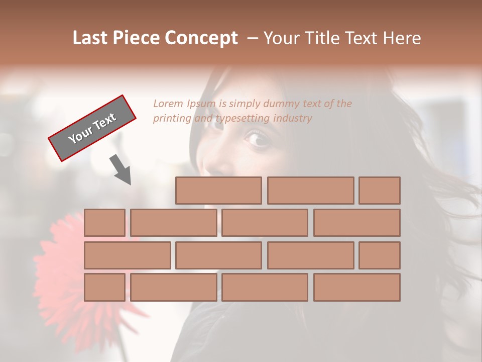 Female Street Dark PowerPoint Template