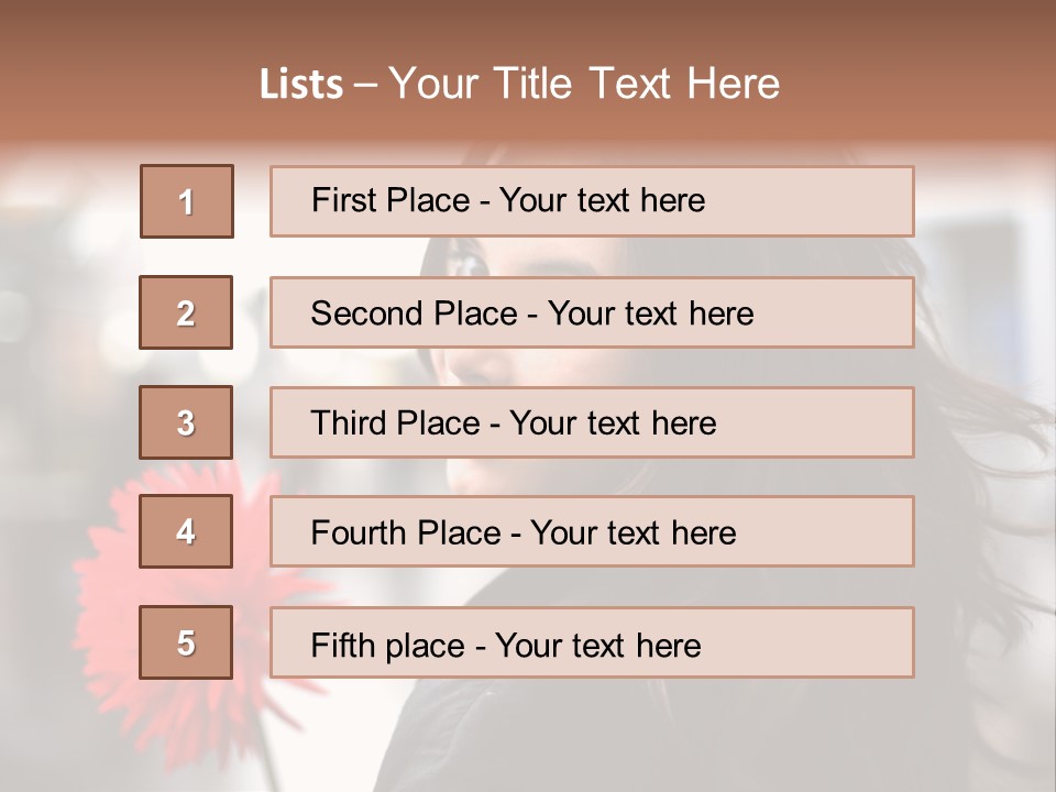 Female Street Dark PowerPoint Template