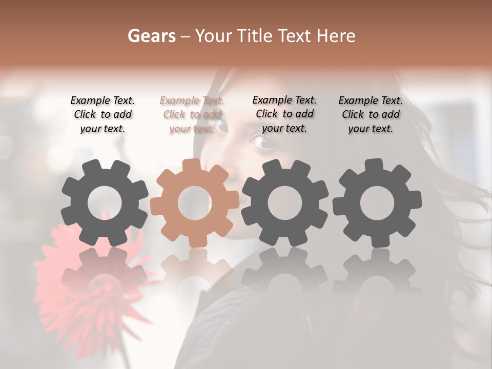 Female Street Dark PowerPoint Template