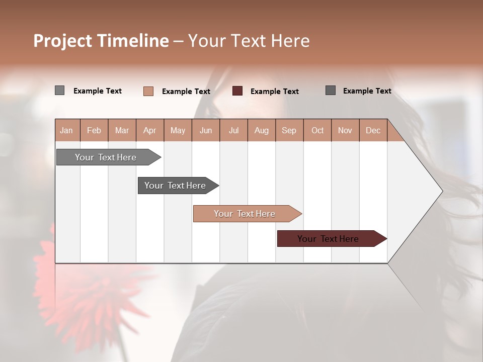 Female Street Dark PowerPoint Template