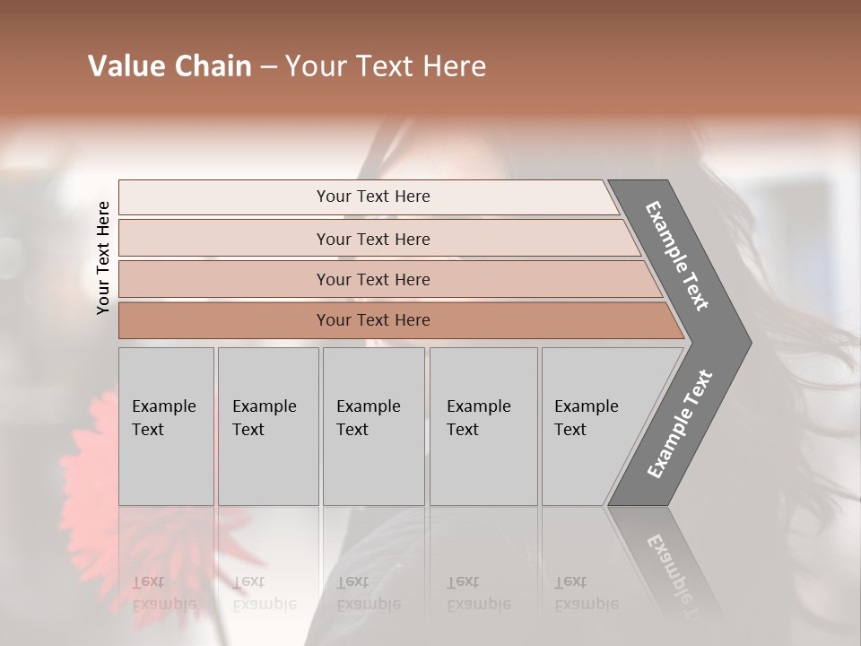 Female Street Dark PowerPoint Template