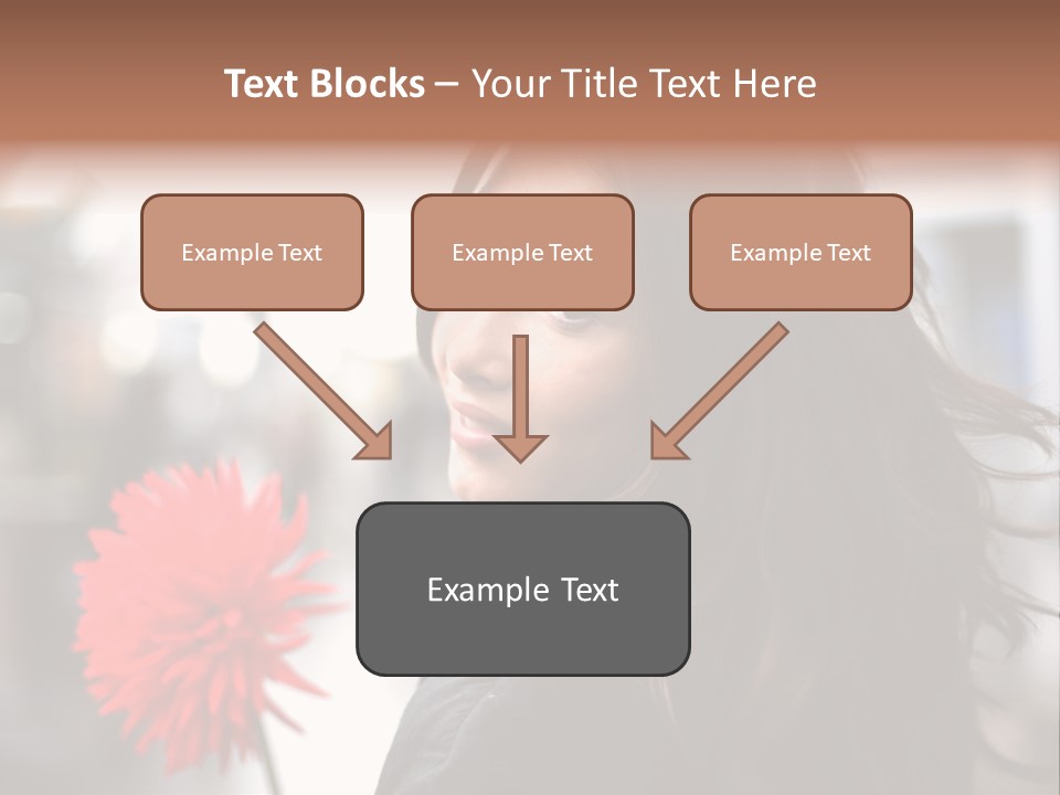 Female Street Dark PowerPoint Template