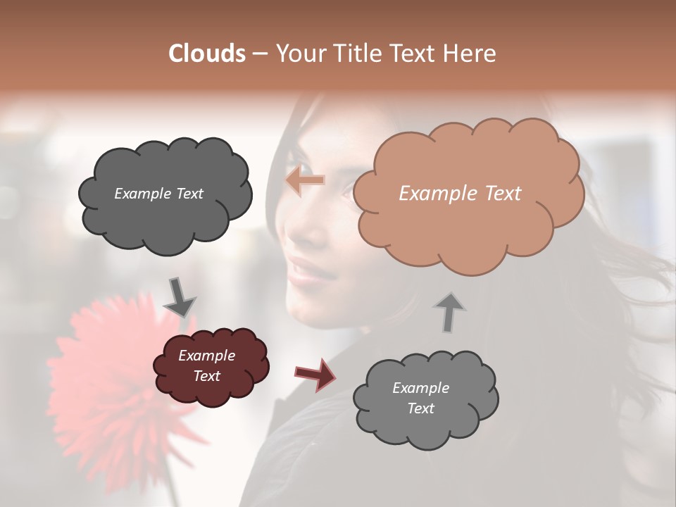 Female Street Dark PowerPoint Template