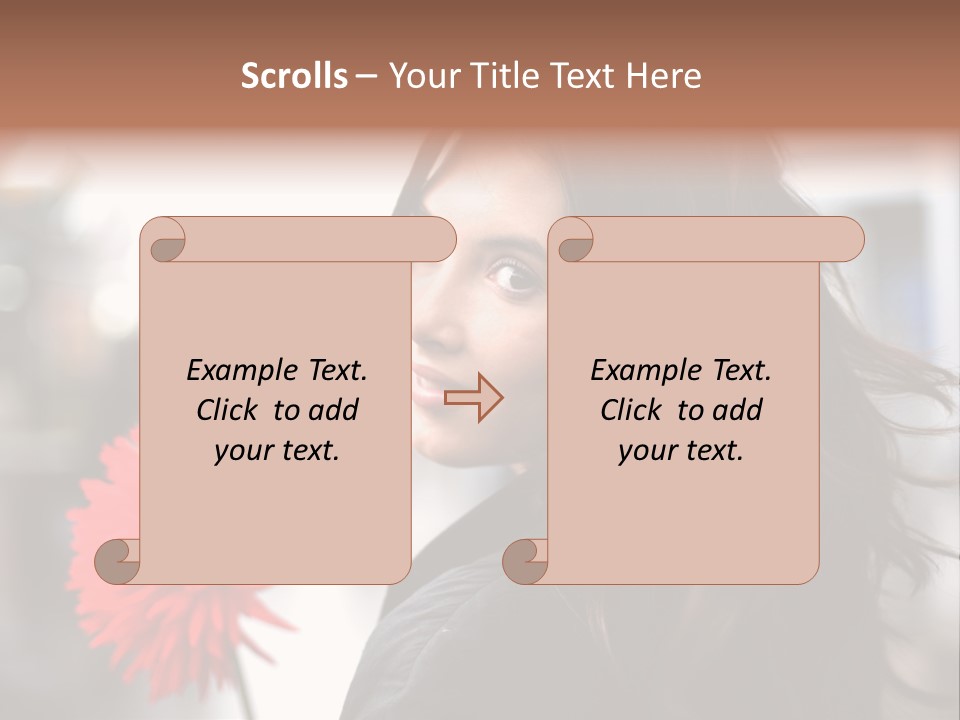 Female Street Dark PowerPoint Template