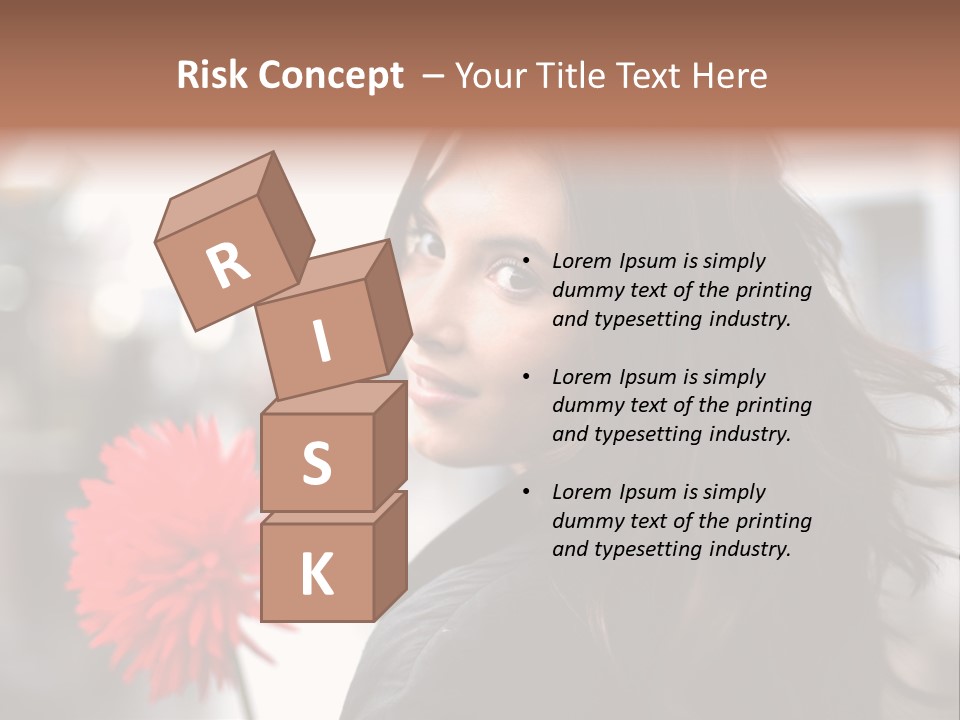 Female Street Dark PowerPoint Template