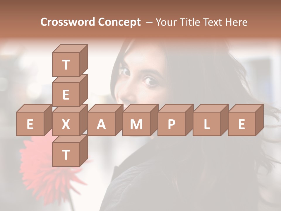 Female Street Dark PowerPoint Template