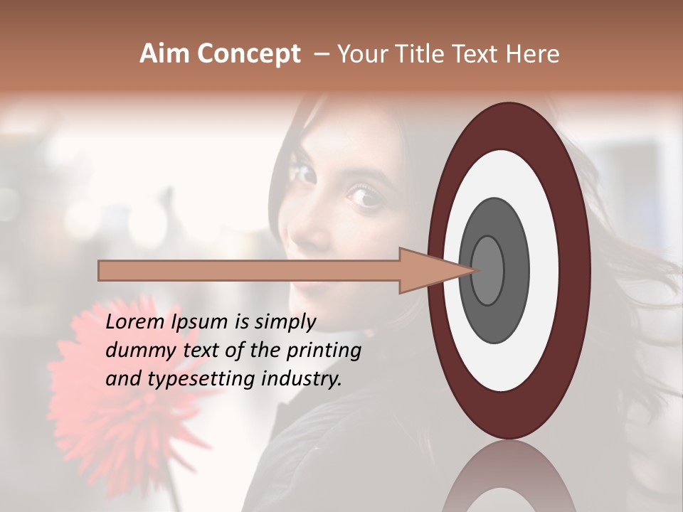 Female Street Dark PowerPoint Template