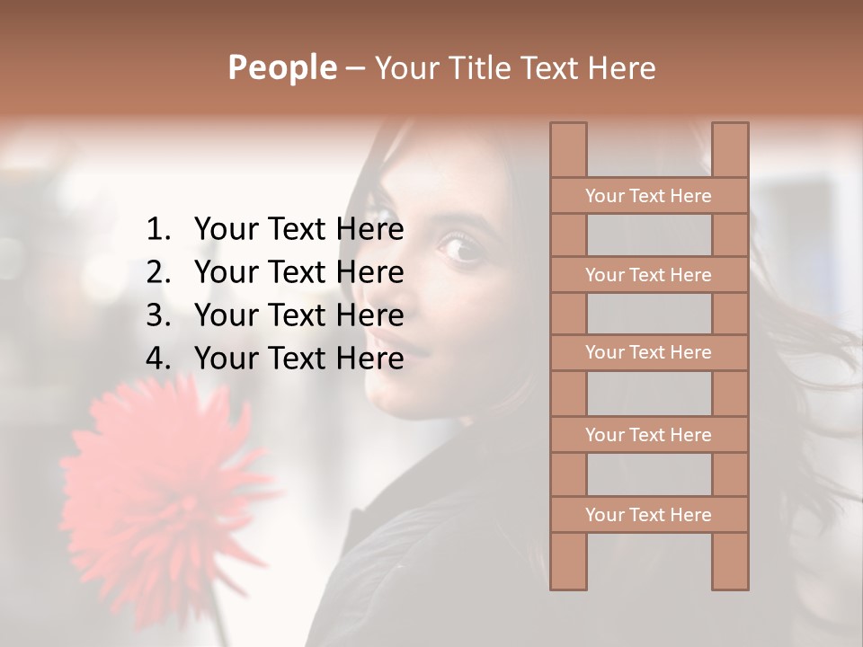 Female Street Dark PowerPoint Template