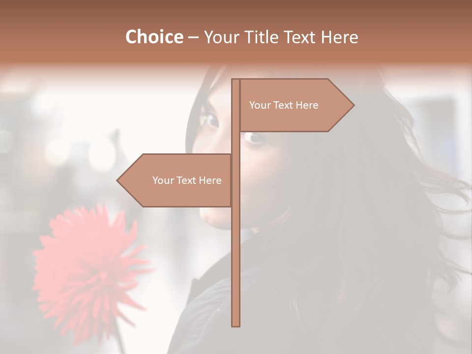 Female Street Dark PowerPoint Template
