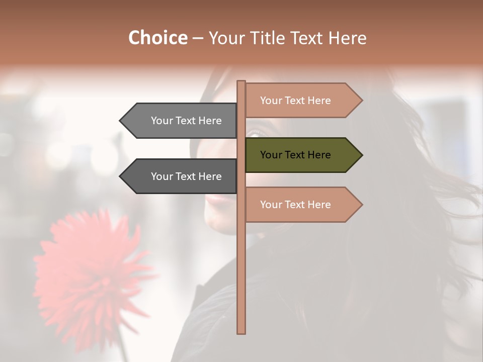Female Street Dark PowerPoint Template