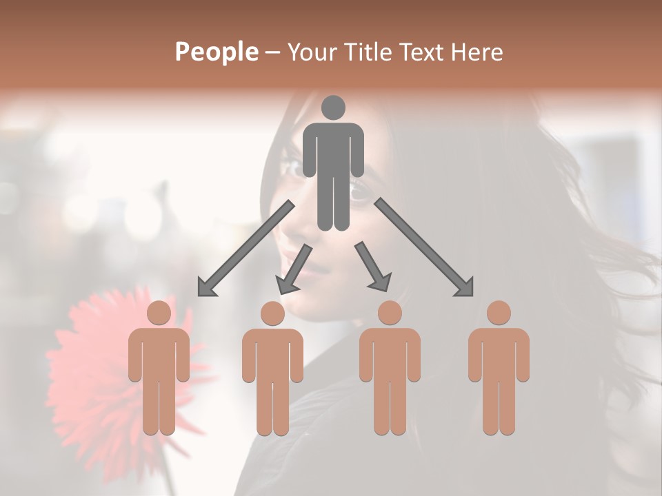 Female Street Dark PowerPoint Template