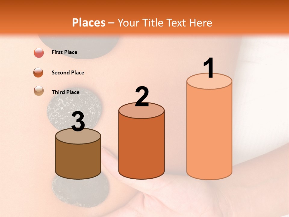 A Woman's Back With Stones On It PowerPoint Template