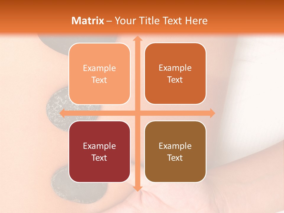 A Woman's Back With Stones On It PowerPoint Template