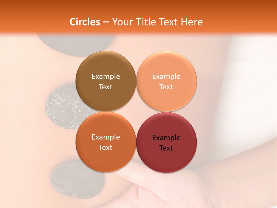 A Woman's Back With Stones On It PowerPoint Template