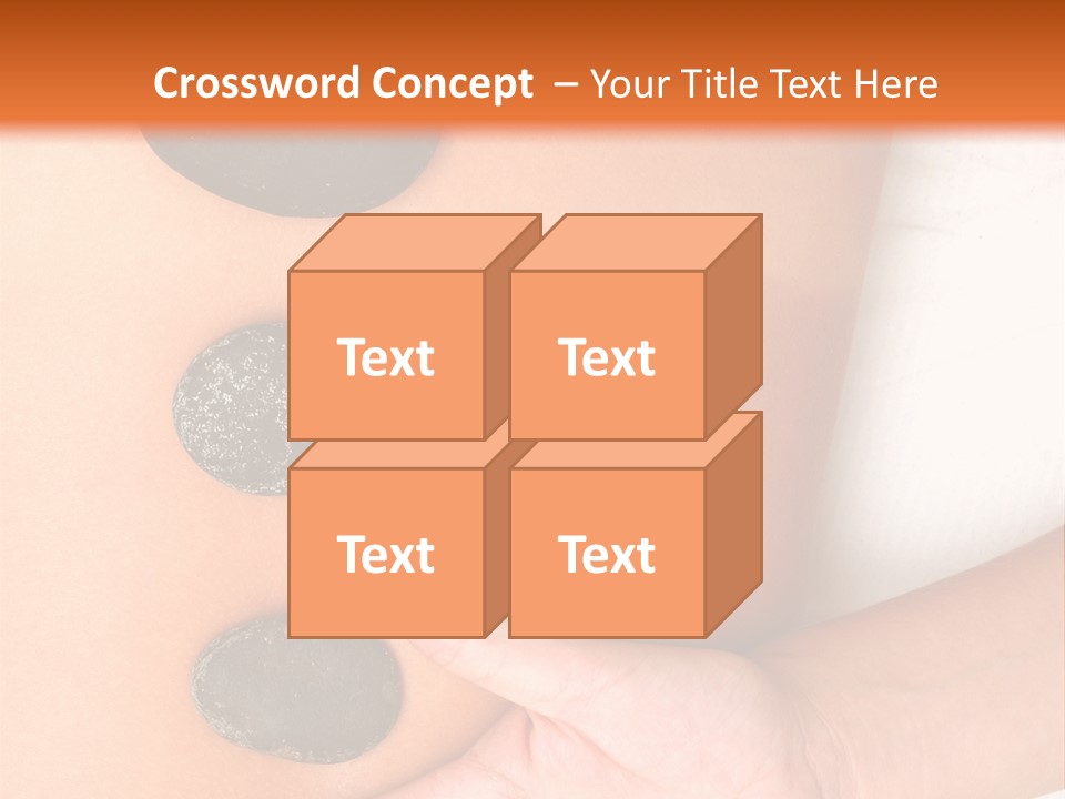 A Woman's Back With Stones On It PowerPoint Template