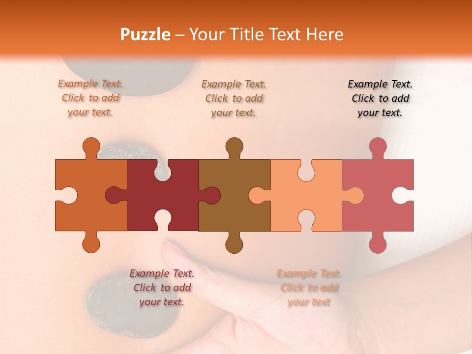 A Woman's Back With Stones On It PowerPoint Template