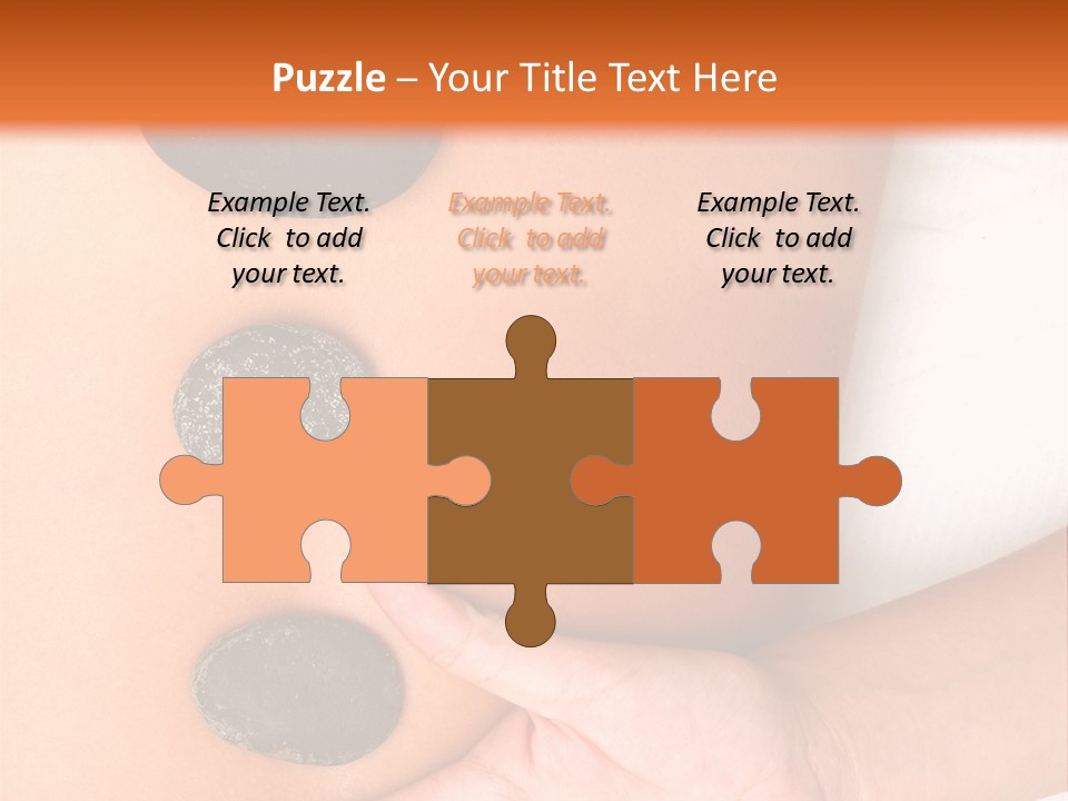 A Woman's Back With Stones On It PowerPoint Template