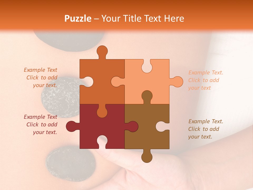 A Woman's Back With Stones On It PowerPoint Template