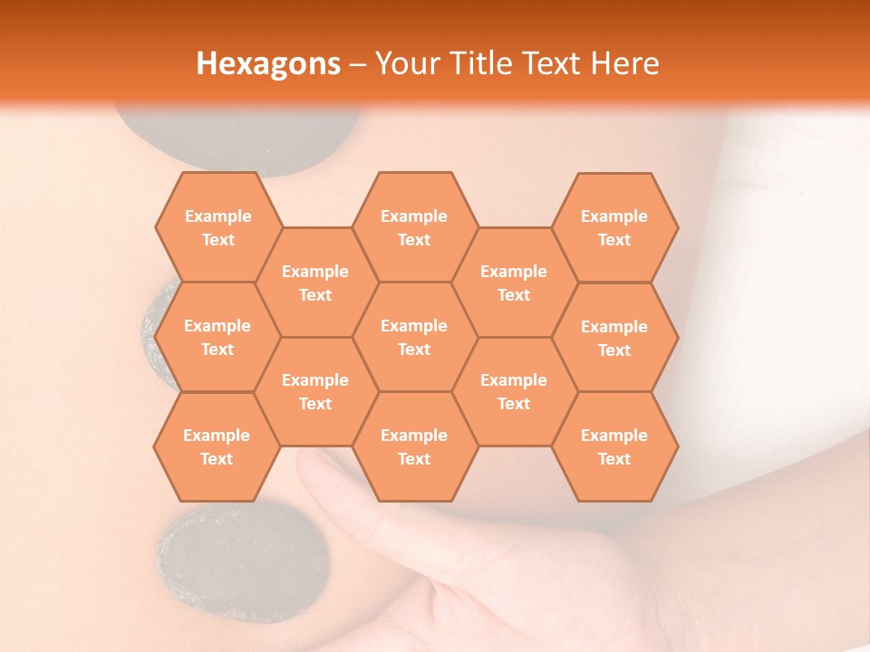 A Woman's Back With Stones On It PowerPoint Template