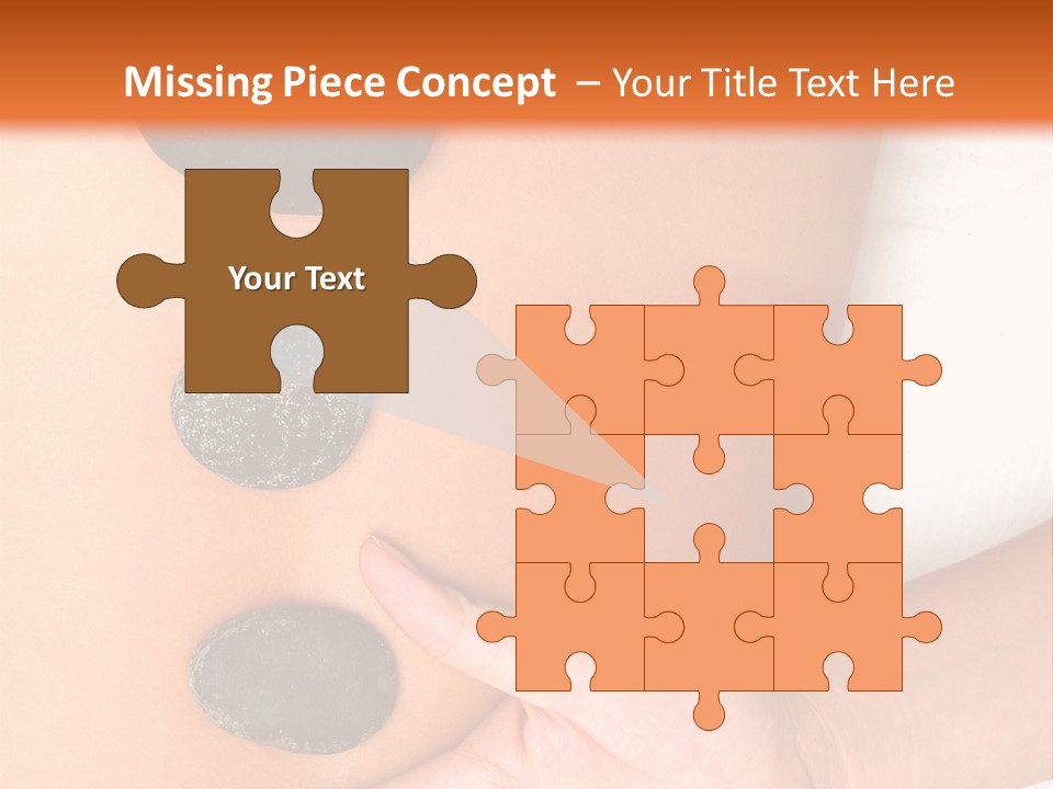 A Woman's Back With Stones On It PowerPoint Template