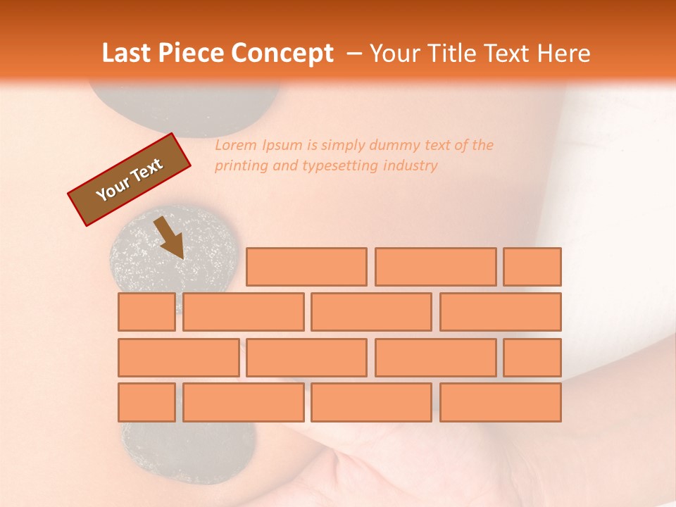 A Woman's Back With Stones On It PowerPoint Template