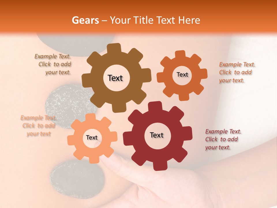 A Woman's Back With Stones On It PowerPoint Template