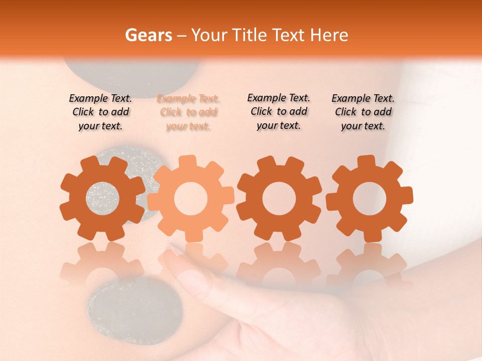 A Woman's Back With Stones On It PowerPoint Template