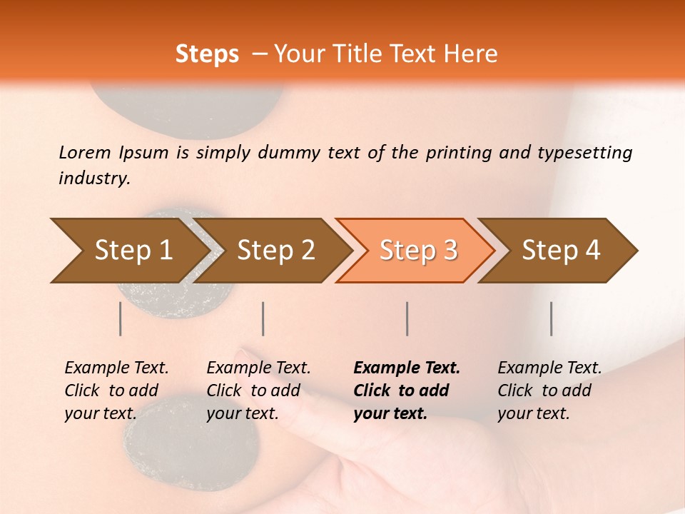 A Woman's Back With Stones On It PowerPoint Template