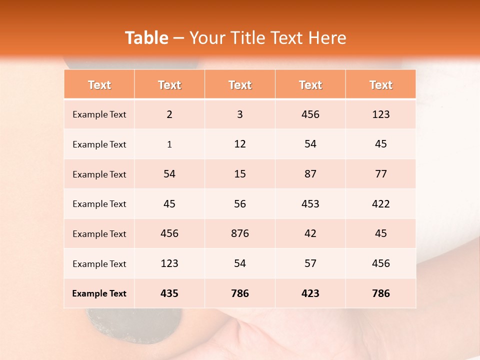 A Woman's Back With Stones On It PowerPoint Template