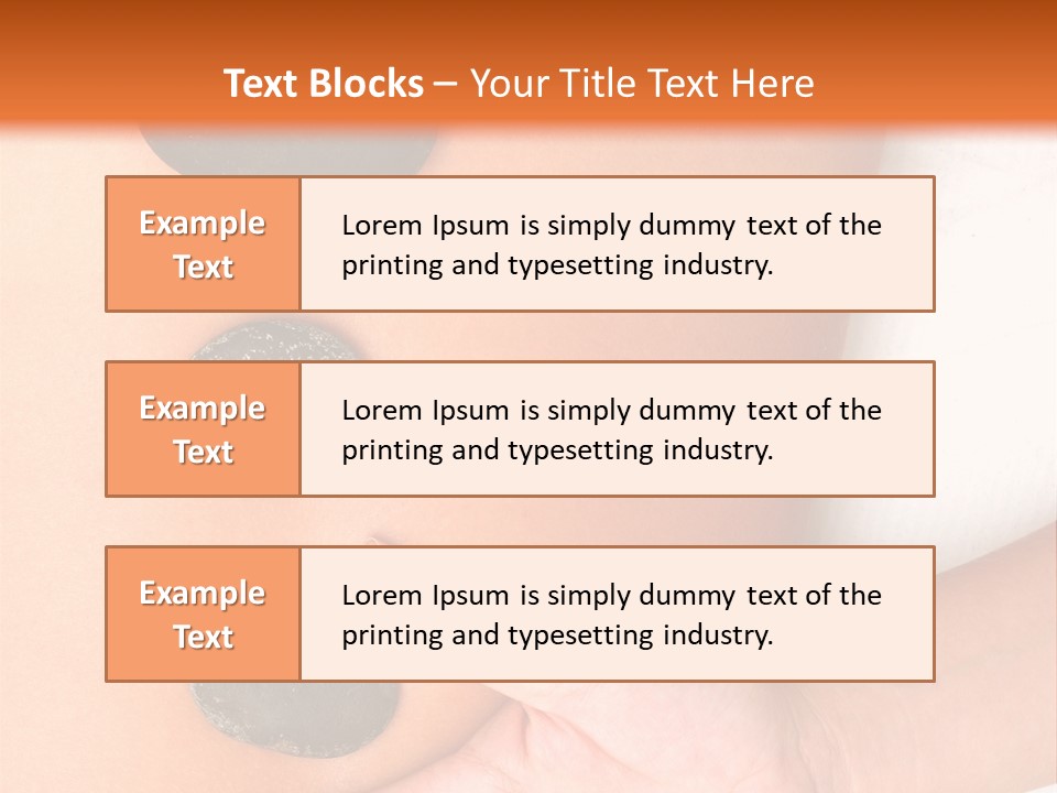 A Woman's Back With Stones On It PowerPoint Template