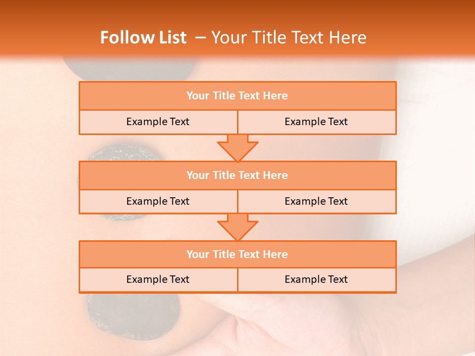 A Woman's Back With Stones On It PowerPoint Template