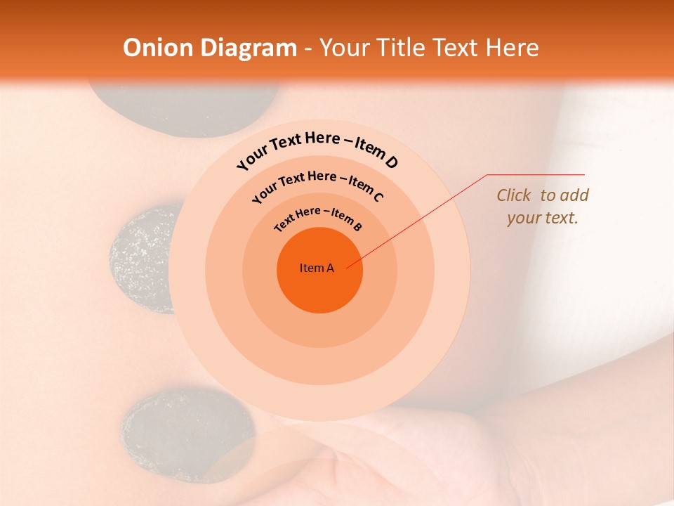 A Woman's Back With Stones On It PowerPoint Template